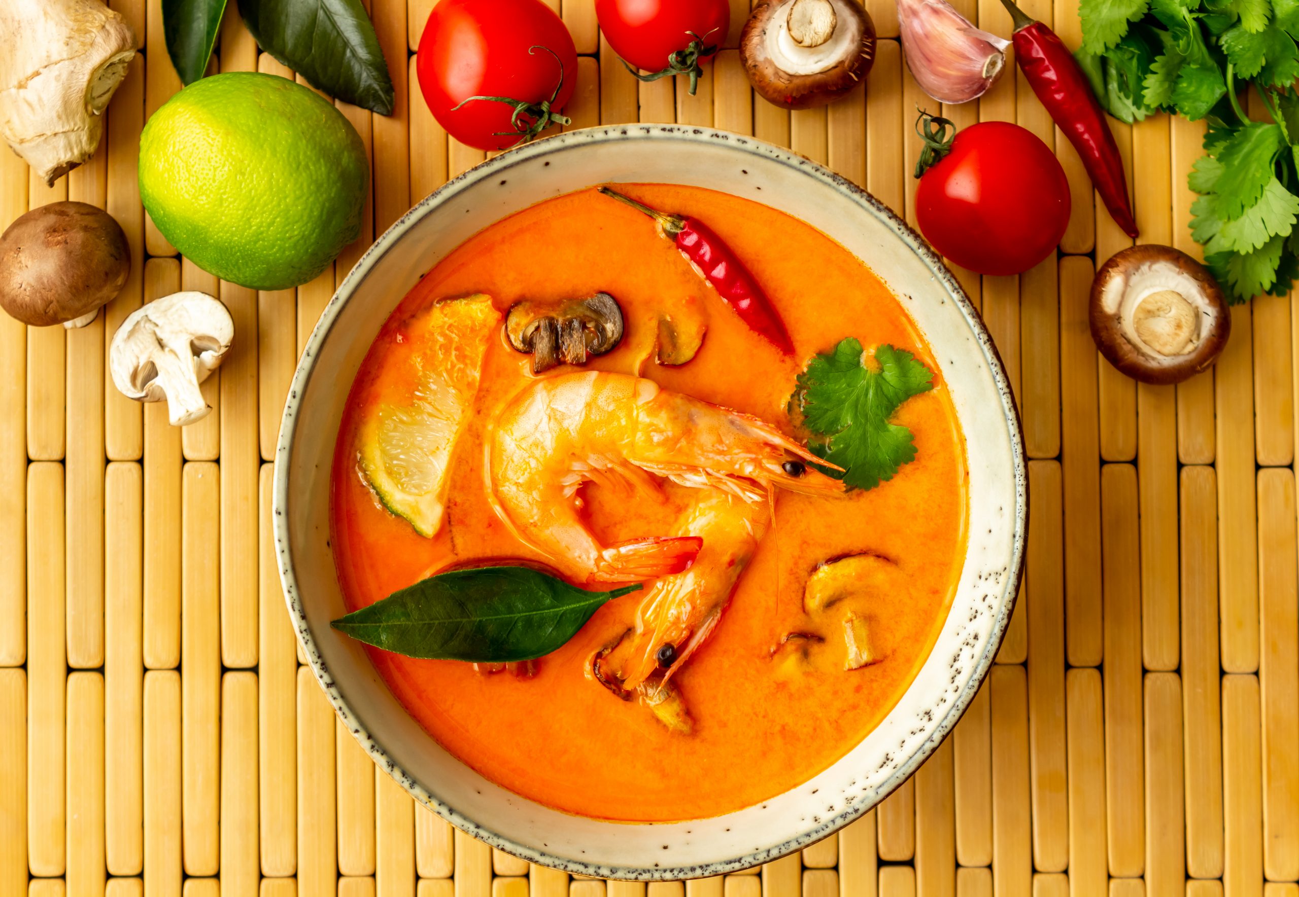 Overhead view of a Thai Curry