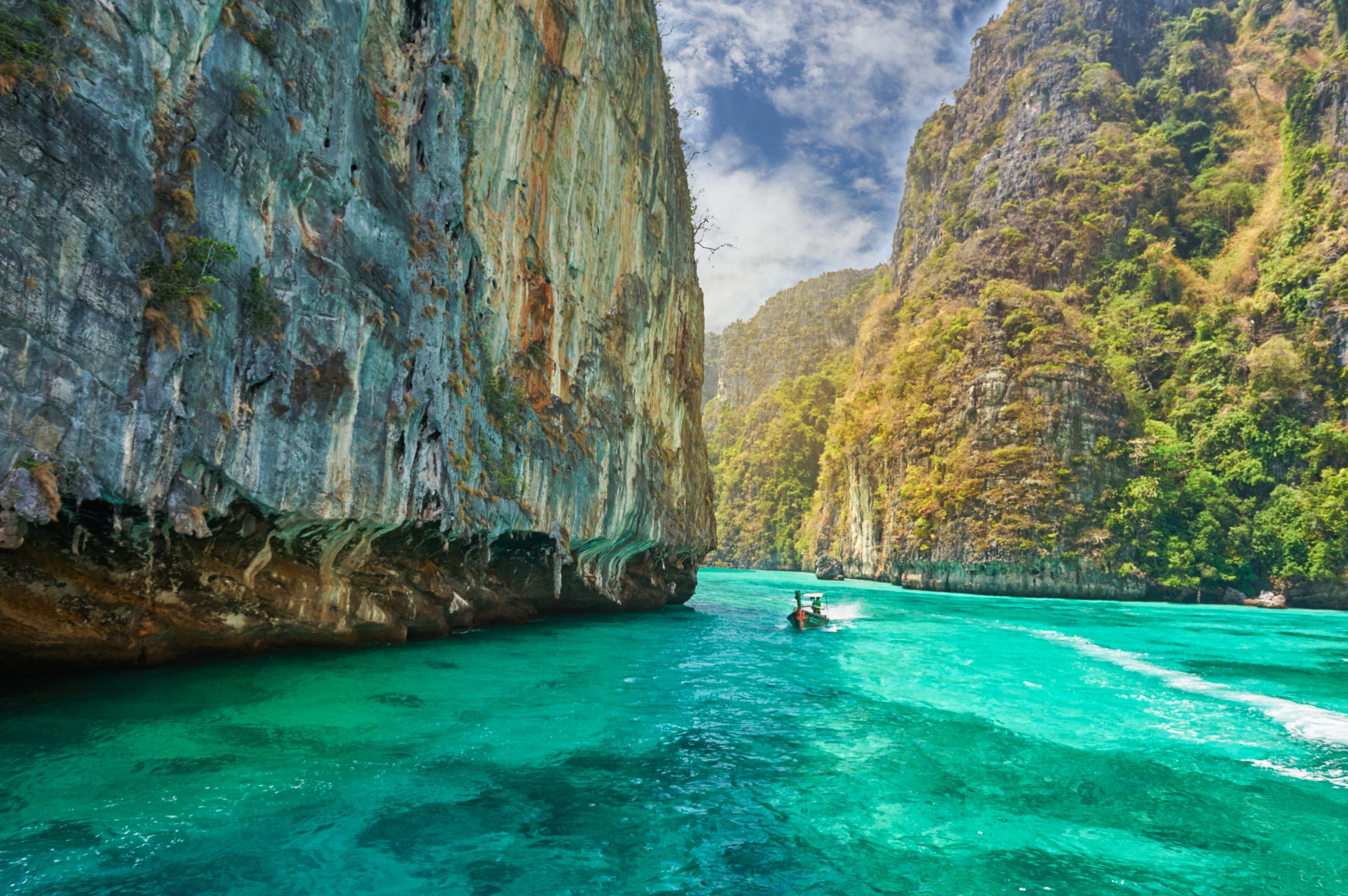 Cruising Karst scenery in Thailand