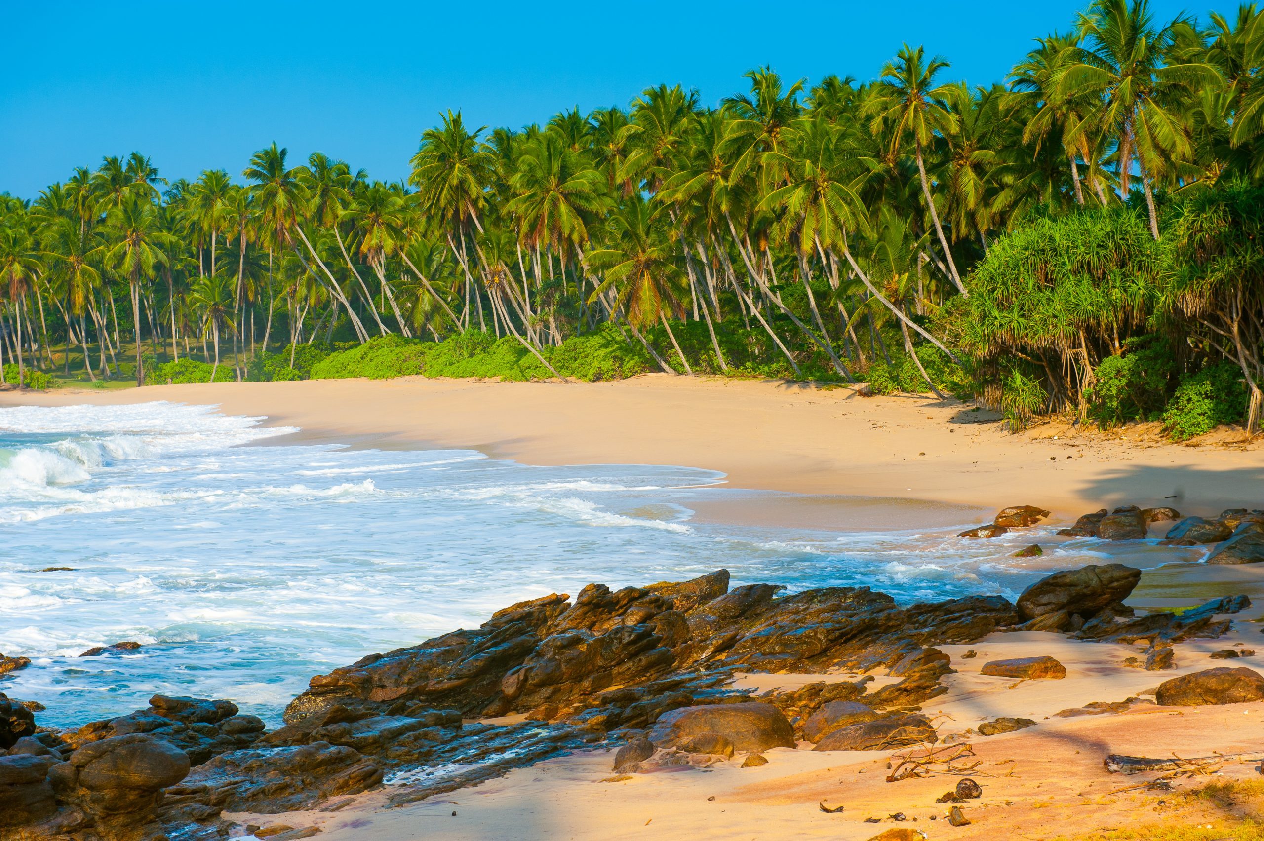 View of a beach near Tangalle, Sri Lanka