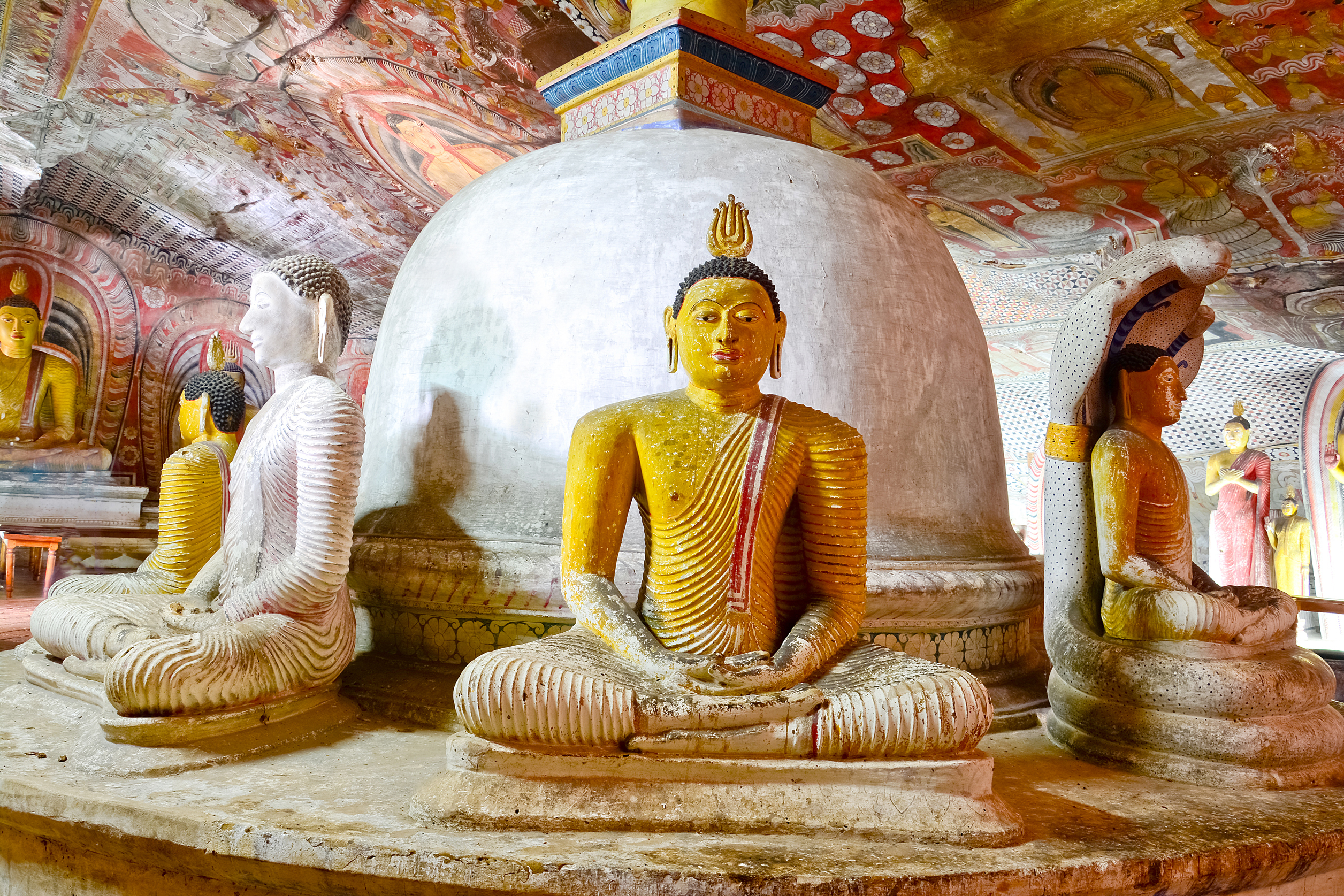 Dambulla Cave Temples, interior view, Sri Lanka