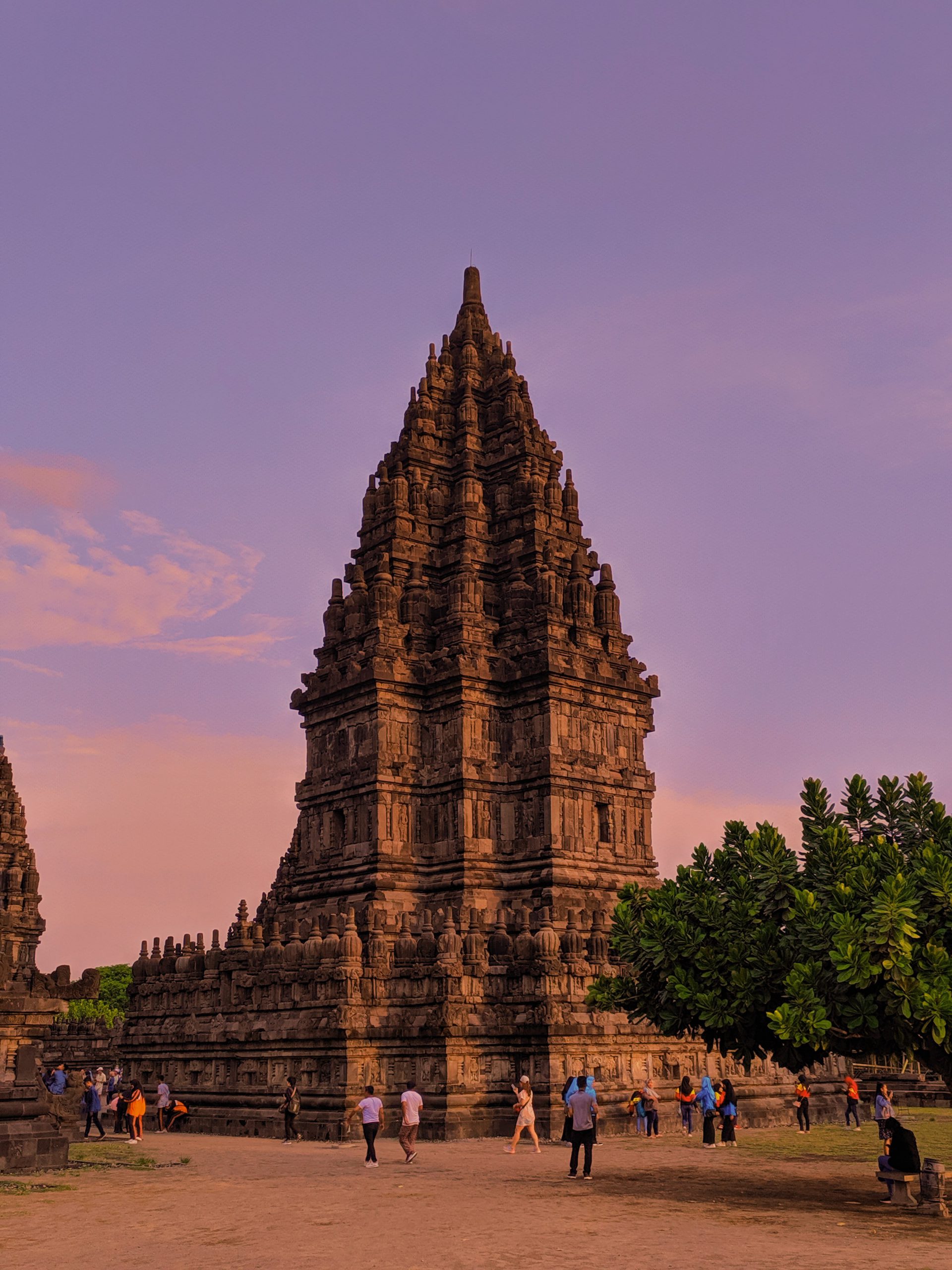 Prambanan Temple close up sunset