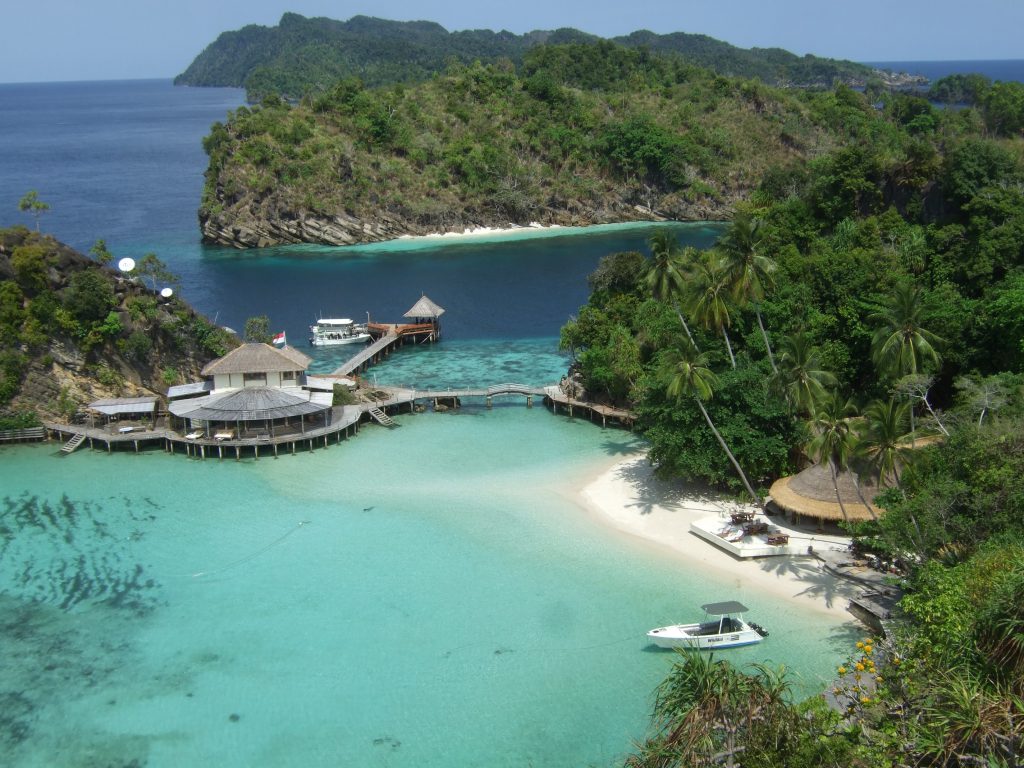 View of Dive centre and restaurant of Misool Eco Resort, Raja Ampat