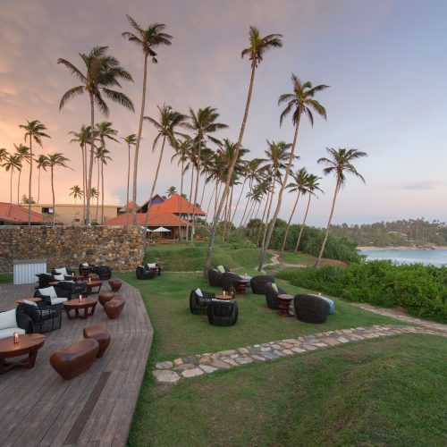 Exterior of The Surf Bar at sunset, Cape Weligama